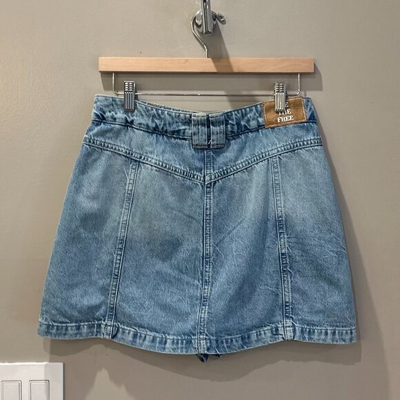 Free People Light Blue Denim Skort - Picture 8 of 16